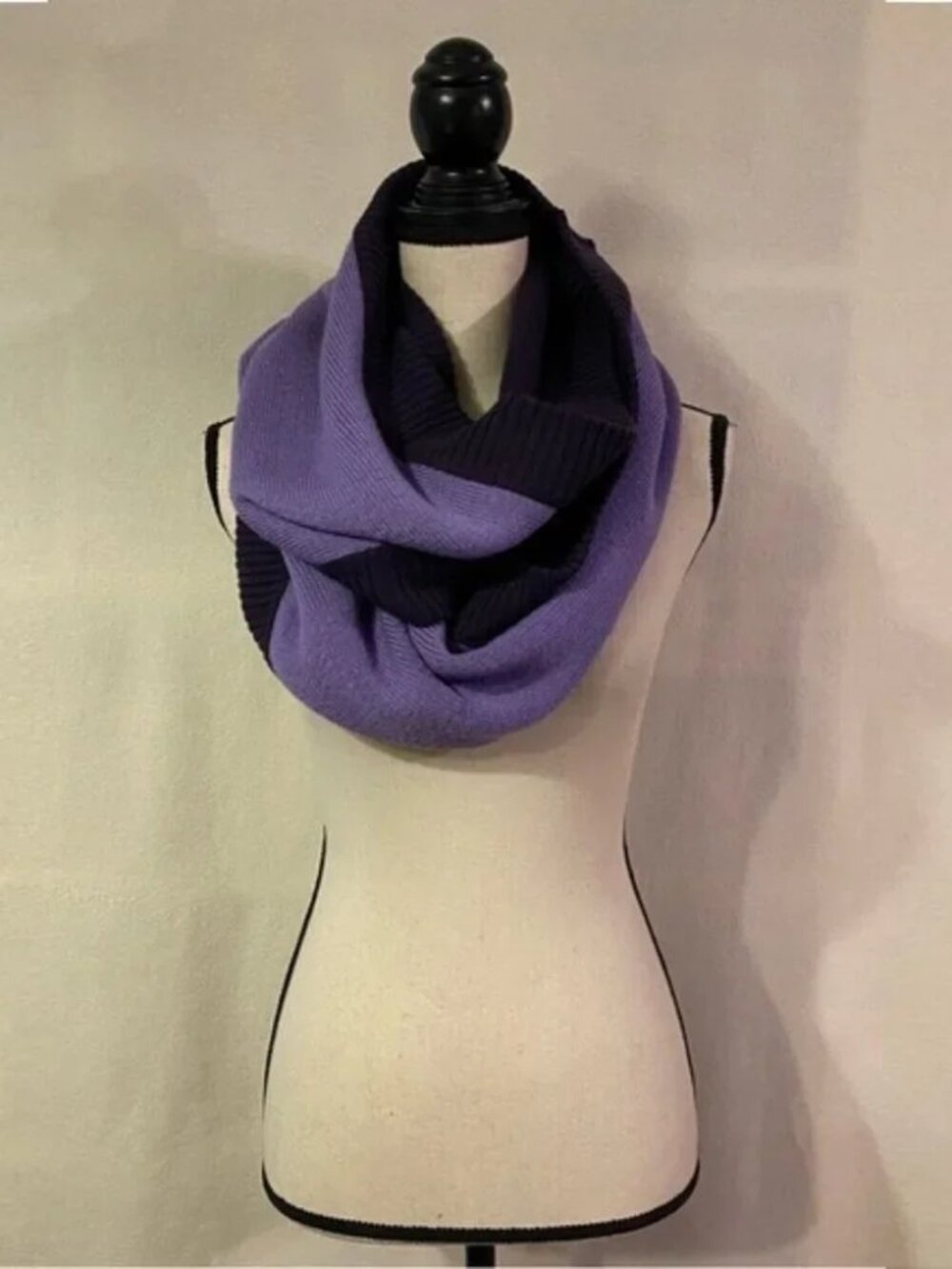 Lululemon deep zinfandel winter orchid purple Knit Happens wool infinity scarf